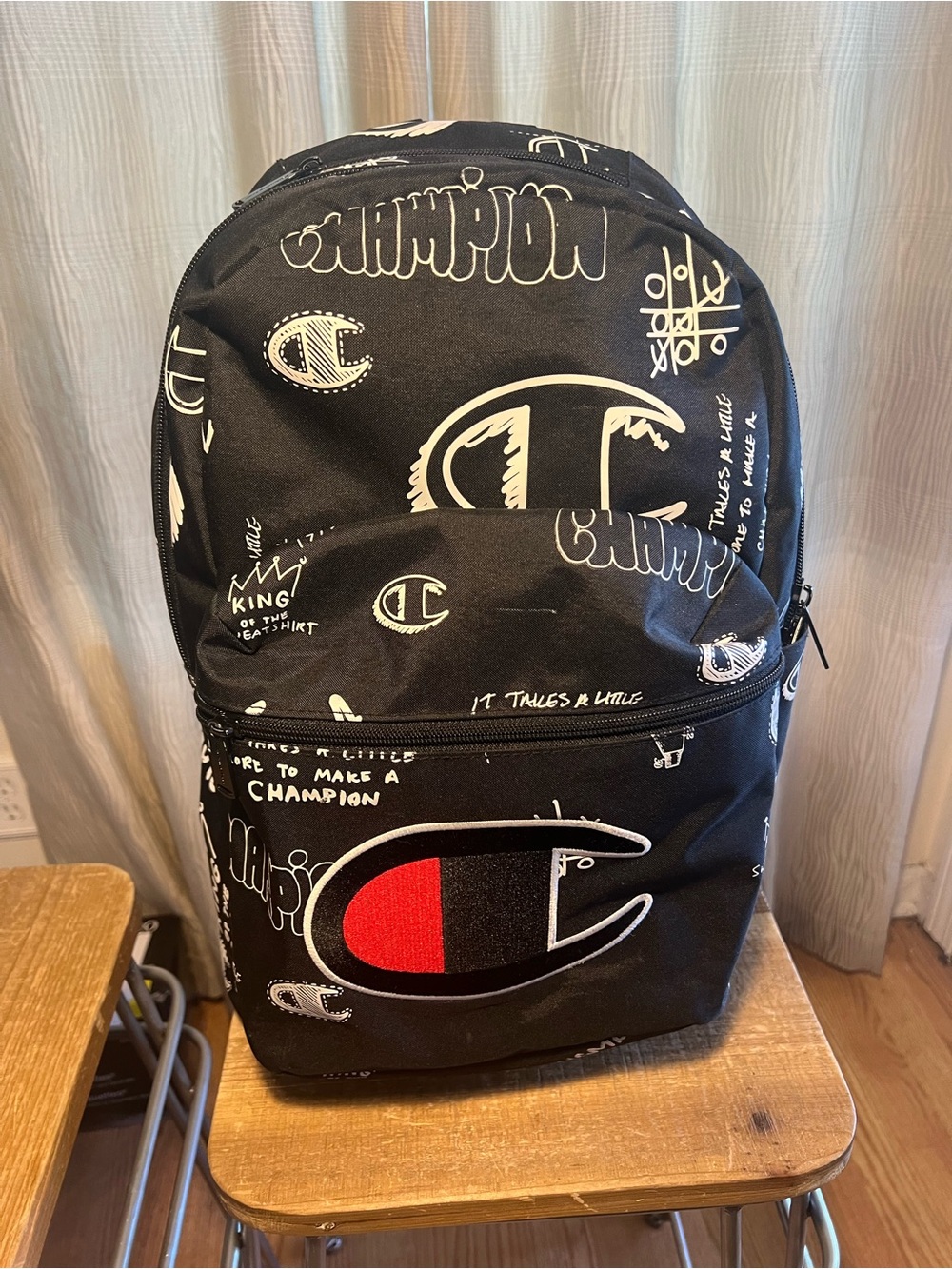 Champion Black Graffiti Backpack